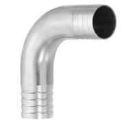 PATIKIL 1in Raccordo Tubo Barbato Sanitario, Gomito 90 Gradi Raccordo Tubo Barbato Acciaio Inossidabile 304 Doppia Estremità per Attrezzature Elaborazione Birrificio e Cantina