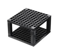 PATIKIL 1pz Portapennelli, Organizzatore di Plastica per Conservazione 96 Fori Pennelli, Supporto da Tavolo Quadrato per Pennelli da Artista, Matite per il Trucco, Nero