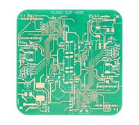 PATIKIL 1pz Sottobicchieri PCB Sottobicchieri Circuito Scheda Sottobicchieri FR-4 Bevanda Bar Sottobicchieri per Bevande Caffè Tavolo Bar Regali Fidanzato Uomini Verde