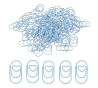 PATIKIL 1x0.4 Inch Mini Graffetta A Cuore, 80 Pezzi Graffette Metalliche Anti-Ruggine Resistenti Durevoli Piccole Carine All'ingrosso Per Articoli Da Organizzazione Documenti, Blu