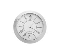 PATIKIL 2-1/8" (55mm) Quarzo Orologio Inserto Miniature Rotondo Quarzo Movimento Mini Romano Quadrante Numerico Adatta 45mm/1,77" Diametro Foro per Casa Argento Tono