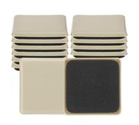 PATIKIL 2.5"x2.5" Pattini Mobili, 12Pz Quadrati Riutilizzabili Pattini Scorrevoli Mobili Protettori Tappeti Spostatori Pesanti Protettori Per Pavimento Protezione Superficie, Khaki