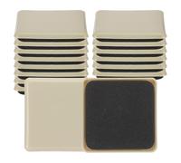 PATIKIL 2.5"x2.5" Pattini Mobili, 16Pz Quadrati Riutilizzabili Pattini Protettori Spostare Mobili Moquette Protettori Pavimento Per Mobili Pesanti Protezione Superficie Scrivania, Cachi