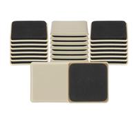 PATIKIL 2.5"x2.5" Pattini Mobili, 24Pz Quadrati Riutilizzabili Pattini Scorrimobili Protettori Tappeti Spostatore Pesanti Protettori Pavimento Protezione Superficie Tavolo, Cachi