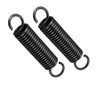 PATIKIL 2,5mm Filo Dia x 18mm OD, 90mm Libero Lunghezza Estensione Molla, 2 Pezzi Molle di Tensione Compressione Acciaio Piccolo con Doppio Gancio