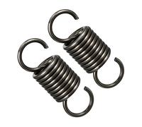 PATIKIL 2,5mm Filo Dia x 20mm OD, 60mm Libero Lunghezza Filo Molla Compresso Esteso, 2 Pezzi Molle di Tensione Compressione Acciaio Piccolo con Doppio Gancio