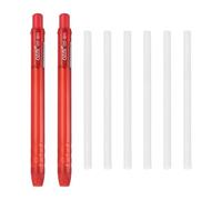 PATIKIL 2+6Pcs Gomma A Matita Retrattile, Gomme Morbide E Carine Con 6 Ricambi In Gomma Per Ufficio Casa Scrittura Pittura Schizzi Artisti Insegnanti Matite, TPE Rosso