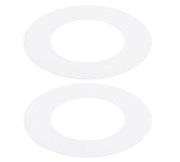 PATIKIL 2,76" ID 4,53" OD Zoccolo cerchio per Incassi Luce, 2pz Lucido Bianco Zoccolo Rifinitura cerchio Illuminazione Apparecchi per Soffitto Parete Incassi Lattina Faretto Incasso