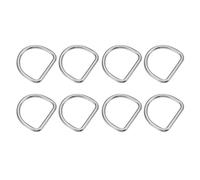 PATIKIL 2" Anelli a D in Metallo, 8 Pz Anelli a D in Acciaio Inossidabile 304 Saldati Anelli Dee Solidi Fai da Te per Cinture Cucito Collari per Cani Cinghie in Tessuto, 5x40mm