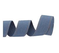 PATIKIL 2" Nastro in Denim, 1 Rotolo 5.5 Iarde Tessuto di Jeans A Strati per Fiocchi DIY Decorazioni per Capelli Cuciture Abbigliamento, Blu Scuro