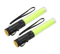 PATIKIL 2 Pack 11 Inch Signal Traffic Wand Air Traffic Control Wand Giallo