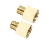 PATIKIL 2 Pack Ottone Raccordo Tubo Esagonale, 1/4" NPT Maschio a 1/8" NPT Femmina Riduttore Adattatore Estensione Tubo per Rubinetto Vasca Doccia, Dorato