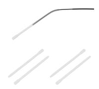 PATIKIL 2 Paia Di Tempie Di Ricambio Per Occhiali, Gommini Antiscivolo In Silicone Per Stanghette Adatte A Occhiali Sottili In Metallo E Occhiali Da Sole Rotondi, Stile3 Bianco