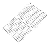 PATIKIL 2 Pezzi Pannello A Griglia 65x45cm per Casa Ufficio Matrimonio Nero