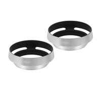 PATIKIL 2 Pezzi Paraluce 49mm, Paraluce Universale In Metallo Forato Curvato Avvitabile Per Fujifilm Per Nikon Per Pentax, Argento