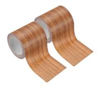 PATIKIL 2 Pezzi Pellicole Adesive Legno Autoadesivo 4,57M x 5,7cm Carta Adesiva Mobili Legno Riparazione Pellicola Autoadesiva Effetto per Pavimenti Porte Sedie Armadi, Quercia Arancione