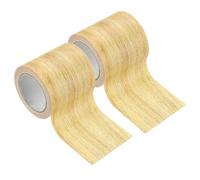 PATIKIL 2 Pezzi Pellicole Adesive Legno Autoadesivo 4,57M x 5,7cm Carta Adesiva per Mobili Legno Riparazione Pellicola Autoadesiva Effetto per Pavimenti Porte Sedie Armadi, Quercia Gialla