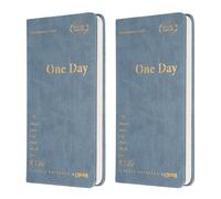 PATIKIL 2 Pezzi Planner Notebook, 7 X 3.8" 96 Fogli Planner Giornaliero Senza Data To Do List Per Ufficio Casa Studio Lavoro Gestione Tempo Tracker Abitudini, Blu