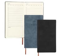 PATIKIL 2 Pezzi Planner Notebook A6 100 Fogli Non Datato Tascabile | To Do List Tracker Giornaliero Settimanale Mensile Obiettivi, Per Ufficio Studio Gestione Del Tempo.