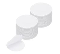 PATIKIL 2 Pollici Puntini Strappo, 16 Set Nastri Autoadesivi Circolari Misto Nylon Forti Elementi Fissaggio Adesivi Retro Striscia Biadesiva per Lavori Domestici Ufficio, Bianco