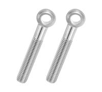 PATIKIL 2 Pz Bullone Ad Occhiello Girevole Con Spalla M12x80mm Argento | Occhiello A Scorrimento Vite, 304 Acciaio Inox, Metrico Mezza Filettatura, Per Sollevamento Bulloni Di Rinvio