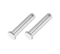 PATIKIL 2 Pz Spille a Foro Singolo 12 x 60mm con Testa Piatta Argento | Acciaio Inossidabile 304, per Serratura a Spina per Sistemi Cardini