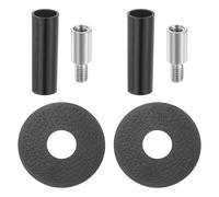 PATIKIL 2 Set Arcade Game Joystick Extender(9mm) - Arcade Joystick Shaft Extender Game Controller Rod Screw With Dust Cover Washer For Classic Fighting Machine, Silver