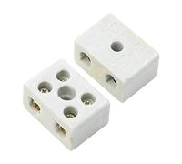 PATIKIL 2 Vie 30A Ceramica Terminale block, 2pz Alta Temperatura Porcellana Ceramica Connettori per Elettrico Filo Cavo