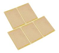 PATIKIL 2" x 2.8" Scheda PCB Circuito 5 Pz Schede Prototipo Monofaccia Per Saldatura DIY E Progetti Elettronici Schede Circuito Saldabile Breadboard Gialla