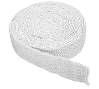 PATIKIL 2"x1/8"x283" Legna Stufa Guarnizione, Ceramica Fibra Piatto Alta Temperatura Resistenza Sigillo Corda per Stufe Camino Porta, Bianco