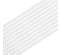 PATIKIL 20 Filamenti Di Perline In Cristallo Bicone Da 3mm, 2300 Pcs Perline Rondelle Cristallo Tagliato Per Creazione Gioielli Bracciali Fai Da Te Artigianato, Bianco Trasparente