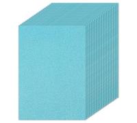 PATIKIL 20 Fogli Cartone Glitterato Blu Chiaro 8.5 x 11 pollici, A4 250gsm Rettangolo Carta Premium Cartoncino Colorato per Scrapbook Carta Fai da Te Arte Matrimonio