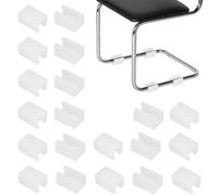 PATIKIL 20 pezzi cappucci a U per gambe di seie, proteggi pavimento a forma di U da 11mm, cappucci rettangolari per gambe di seie, cuscinetti che scorrono facilmente per duro, bianchi