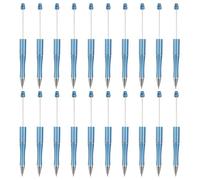 PATIKIL 20 Pezzi Penne da infilare Penna a Sfera in Plastica Blu Scuro | con Inchiostro Nero, Creativa, Fai da Te, per Insegnanti Ufficio Artigianato Feste Fatte a Mano