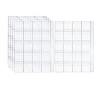 PATIKIL 20 Tasche Moneta Pagine Collezione, 5 Fogli Moneta Raccoglitore Inserti Custodie con 9 Buco Monete Supporto per Moneta Libro Album, Trasparente