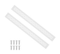 PATIKIL 20 X 2 Inch Copertura Presa D'Aria Per Porte, 2 Pezzi Griglia Ventilazione In Alluminio Resistente Con Persiane E Viti Di Montaggio Per Porte Di Armadi E Guardaroba, Bianco
