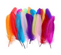 PATIKIL 200 Pezzi Piume D'Oca Naturali 4-7" All'Ingrosso Multicolore | Per Artigianato, Piume Lunghe, Di ricchi colori, Per Decorazioni DIY, Come Acchiappasogni Cappello， Ghirlande Vasi