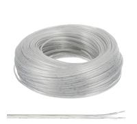 PATIKIL 200Ft 28/2 Filo Di Rame Rivestito In PVC, Cavo Flessibile Elettrico Isolato Resistente Al Calore 300V Per Luci A LED Audio Altoparlanti Sistema Sonoro, Trasparente, Certificato UL