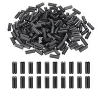 PATIKIL 200Pz Led Spacer, 4mm Od 10mm Altezza Doppio Pit Supporto Nylon Diodo Elettroluminescente Led Colonna Isolamento Luminoso Montaggio Pcb per Protezione e Fissaggio Led, Nero