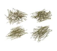 PATIKIL 20mm/30mm/40mm/50mm Chiodini Occhiello Aperti, 600pz Spilli Testa in Metallo Aghi Occhielli Spilli Dritti Pin per Creazione Gioielli Orecchini Collane Bracciali, Bronzo