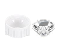 PATIKIL 20mm LED Lente 8 Gradi con Plastica Supporto, 10 Set Acrilico Ottico Lenti per 1W 3W Alta Potenza LED Luce, Bianco/Trasparente