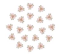 PATIKIL 20PCS Bottoni Fiore, Decorazioni Fiore Perline con Strass Finta Perline Spilla con Schiena Piatta per Creazione di Gioielli Artigianato Abiti da Sposa Borsa, Rosa