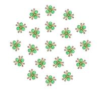 PATIKIL 20PCS Bottoni Fiore, Decorazioni Fiore Perline con Strass Perline Finta Spilla con Schienale Piatto per Creazione di Gioielli Artigianato Abiti da Sposa Borsa,Verde