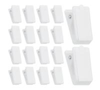 PATIKIL 20Pz Clip Autoadesivi Mini Clip Adesivi Rettangolari Bianco