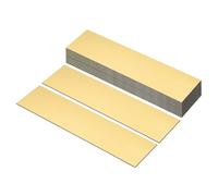 PATIKIL 20pz Targhette Nome Vuote 10"x2", Targhette Personalizzate con Incisione Laser Rettangolari per Targhette Personalizzate, Forniture per Pittura Porte Ufficio, Oro, Nero