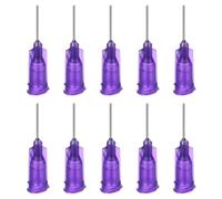 PATIKIL 21Ga X 0.5 Pollici Aghi Per Dispensazione, 50Pc Punta Smussata In Acciaio Inossidabile E Plastica Con Attacco Luer Per Applicatore Di Colla E Olio, Viola
