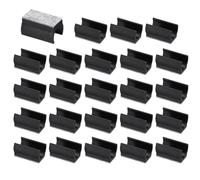 PATIKIL 22mm Copertura Piedini Sedia Rettangolare con Cuscinetto Feltro, 24pz Scorrono senza Graffi Piedini Mobili Protezioni Legno Duro Cappucci Tubi per Pavimenti Legno Ufficio, Nero