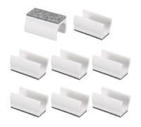 PATIKIL 22mm Copertura Piedini Sedia Rettangolare con Cuscinetto Feltro, 8pz Scorrono senza Graffi Piedini Mobili Protezioni Legno Duro Cappucci Tubi per Pavimenti Legno Ufficio, Bianco