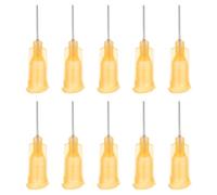 PATIKIL 23Ga X 0.5 Pollice Aghi Dispensatori, 50Pc Punta Cilindro Smussato In Acciaio Inossidabile E Plastica Con Attacco Luer Per Applicatore Di Colla E Olio, Arancione