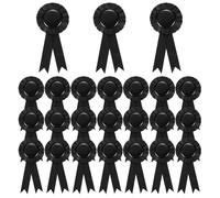 PATIKIL 24 Pz Nastri Premio, 1°, 2°, 3° Posto Nastro Riconoscimento Vincitore Nastri Premio Vuoti Nastri Medaglia Partecipazione per Eventi Sportivi Competizione, Nero